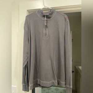 Gray True Grit quarter Zip pullover